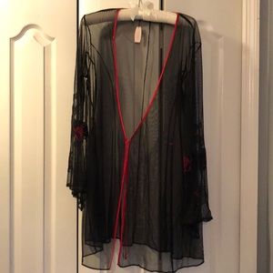 Sexy Robe and Cami with Rose Detail